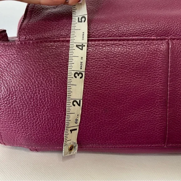 B. Makowsky Purple Leather Hobo Shoulder Bag - Picture 13 of 13